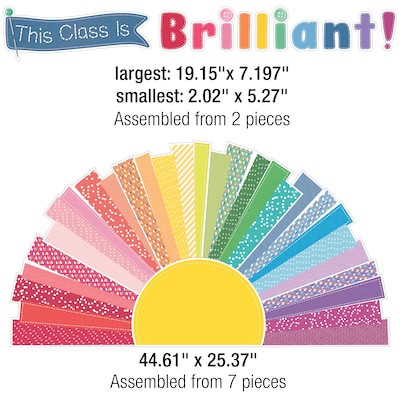 Carson Dellosa Crafty and Cool Motivational This Class Is Brilliant Bulletin Board Set, 69 Pieces/Set (110597)