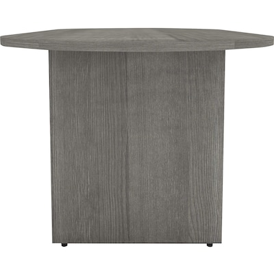 Lorell Essentials Series Oval Conference Table, 72"W x 29.5"D x 36"H, Weathered Charcoal (LLR69569)