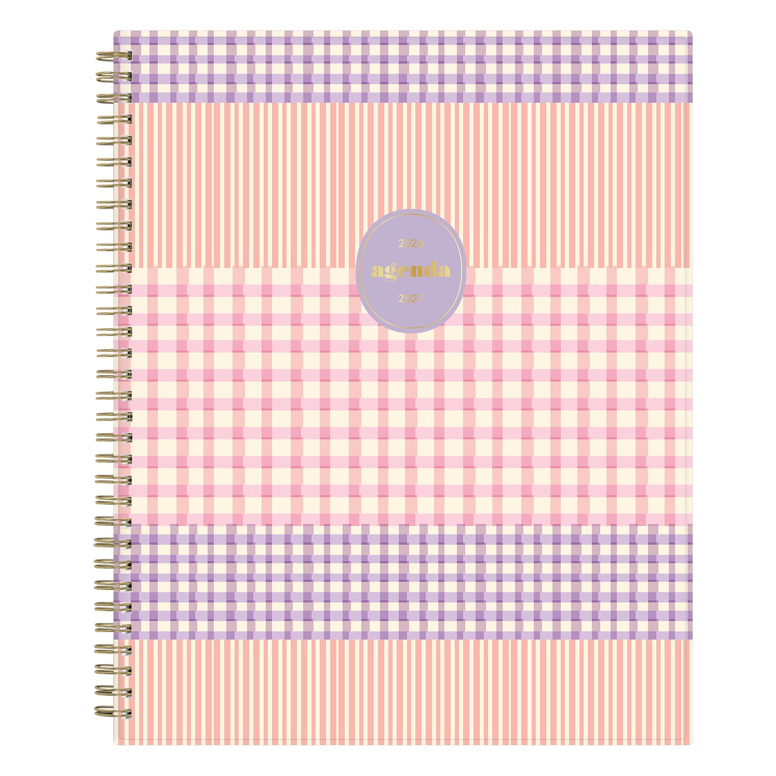 2026-2027 Blue Sky 8 x 11 Academic Year Weekly & Monthly Planner, Plastic Cover, Gingham (161388)