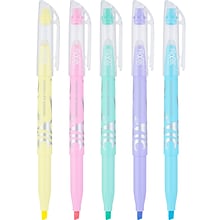 Pilot FriXion Light Pastel Erasable Highlighters, Chisel Tip, Assorted Ink, 5/Pack (46543)