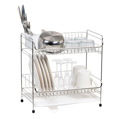 Iris Stainless Steel Dish Rack, White (586693)