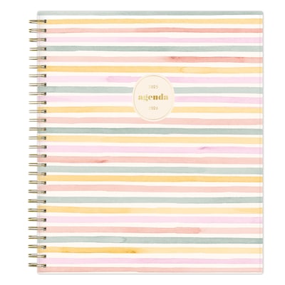 2025-2026 Blue Sky Sincerely Jules Water Stripes 8 x 10 Academic Year Monthly Planner, Plastic Cov