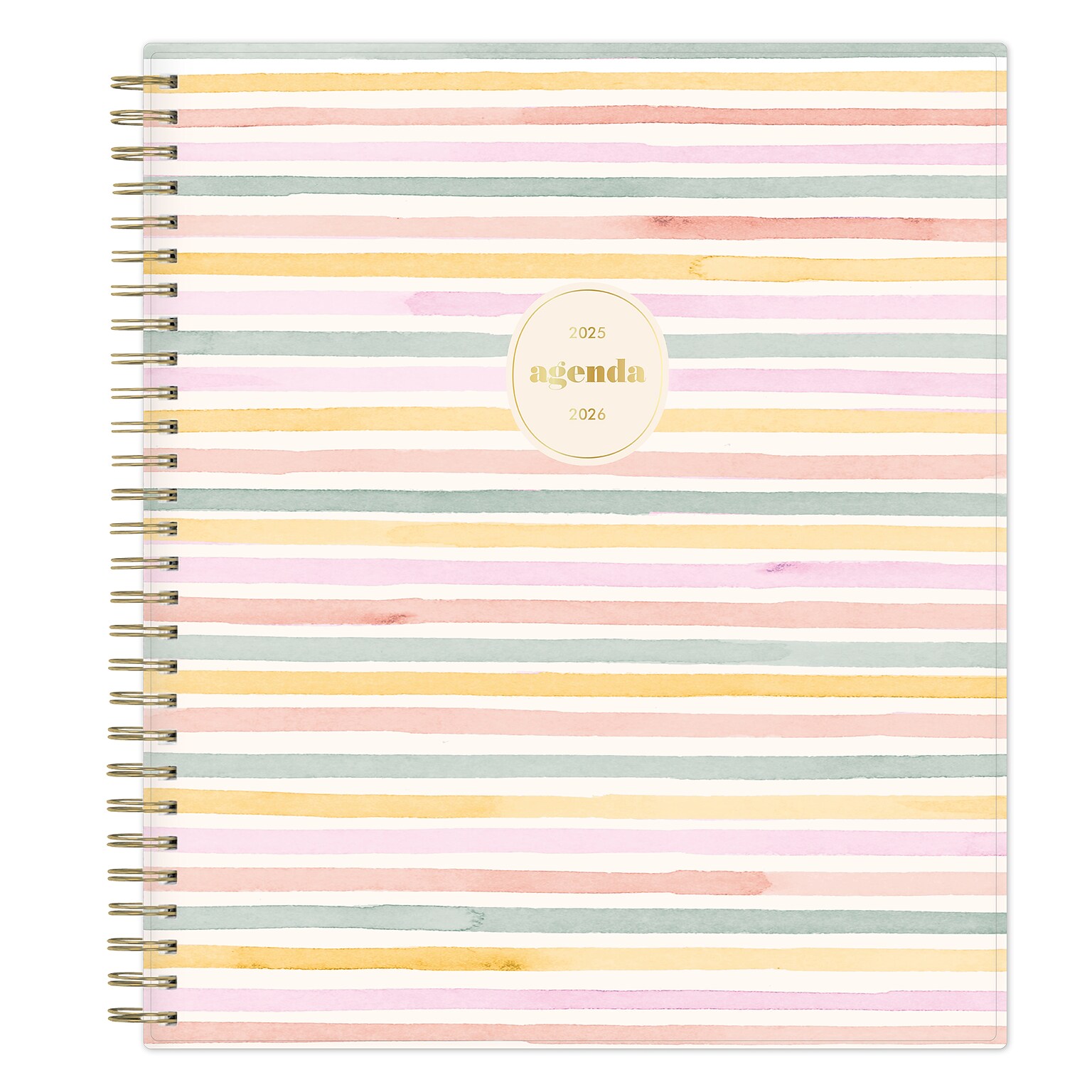 2025-2026 Blue Sky Sincerely Jules Water Stripes 8 x 10 Academic Year Monthly Planner, Plastic Cover, Multicolored (155337)