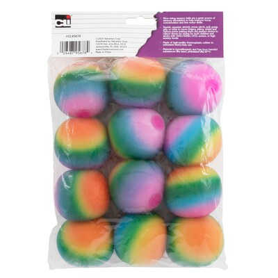 Charles Leonard Sensory Balls, Multicolored, 12/Pack (AVTCL95678)