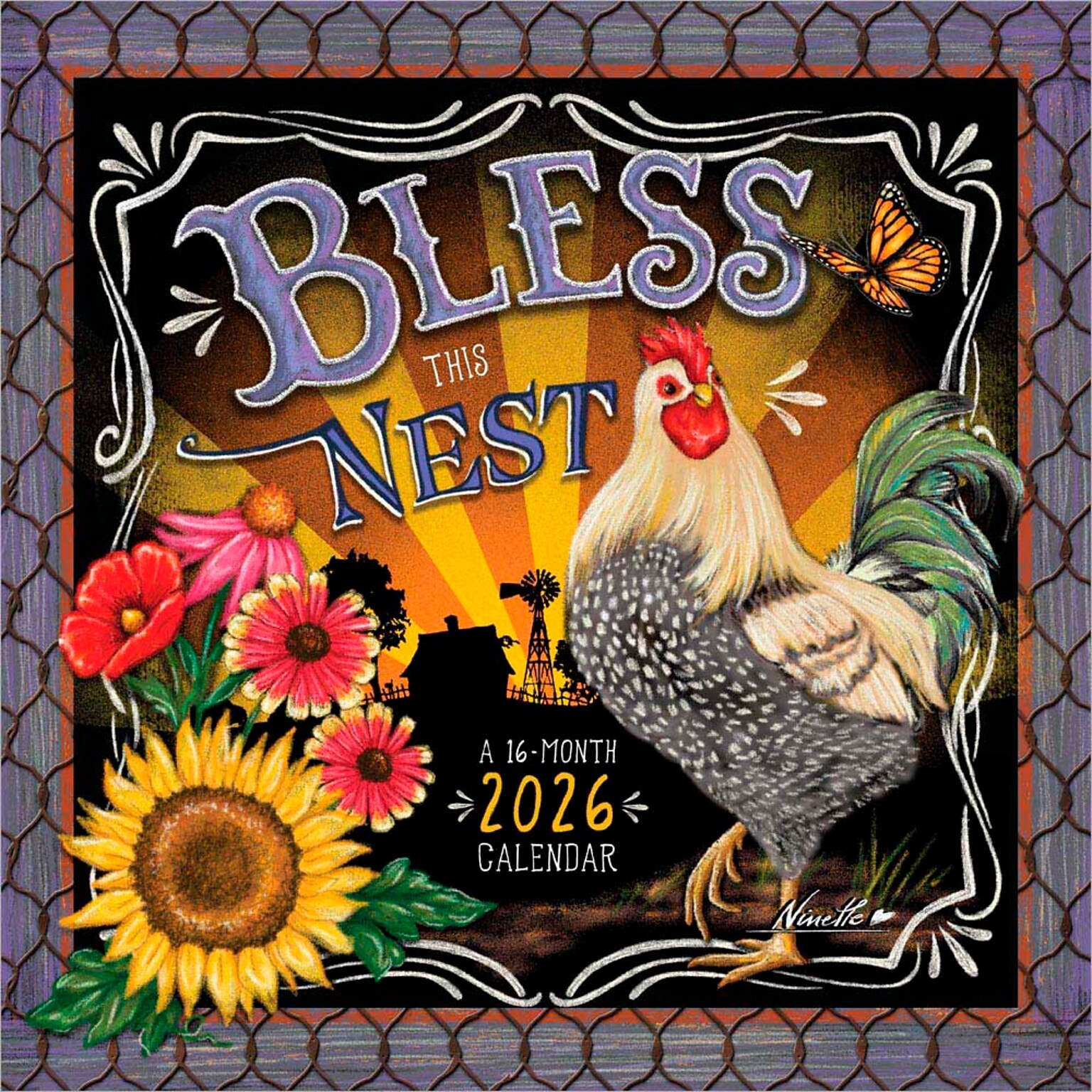 2026 BrownTrout Bless This Nest 12 x 12 Monthly Wall Calendar (9781773728674)