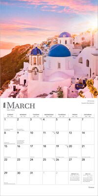 2026 BrownTrout Greece 12" x 12" Monthly Wall Calendar (9798330703548)
