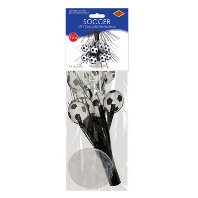Beistle Soccer Ball Mini Centerpiece, Black/White, 3/Pack (54098)
