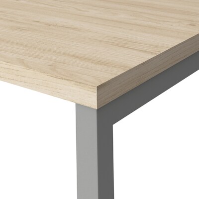 Bush Business Furniture Easy Office 45"H x 119"W 4 Person Back to Back Cubicle Panel Workstation, Natural Elm (EOD660NE-03K)