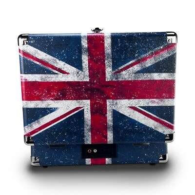 Victor Metro Plus Bluetooth Suitcase Turntable 3-Speed Vinyl Record Player with Speakers, Union Jack (VSRP-850B-UK)