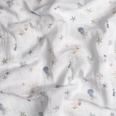 Crane Baby Cove Swaddle Set, 3-Piece, Sea Life (BC-160SWS-2)