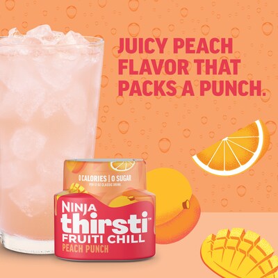 Ninja Thirsti Sugar-Free Peach Punch Flavored Water Drops Drink Mix (WCFOPMGAM)