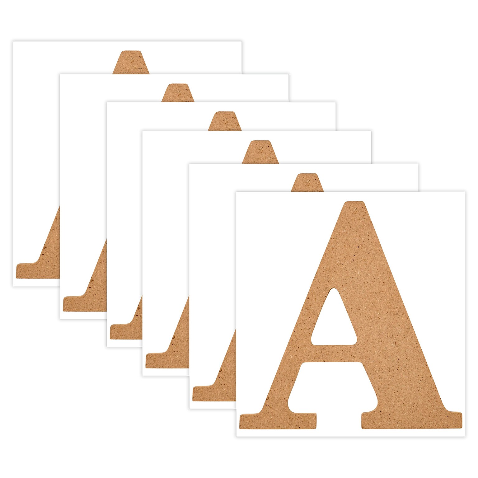 Plaid MDF Letters, 5, Brown Oxide, 12/Pack (PDE63554-12)