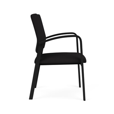 Lesro Newport Fabric Guest Chair, Open House Black (NP1101.SBK-01OHBK)