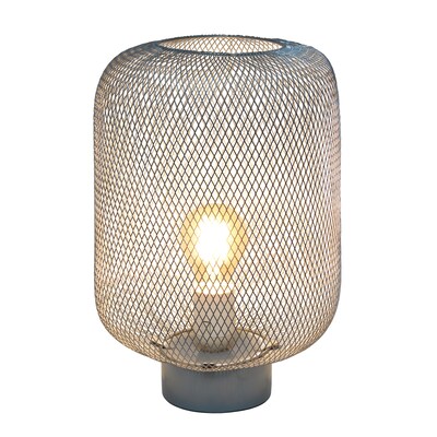 Creekwood Home Mesh Wire 11.8 LED Table Lamp, Gray (CWT-1002-GY)