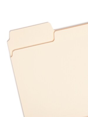 Smead SuperTab Heavy Duty File Folder, Oversized 1/3-Cut Tab, Letter Size, Manila, 50/Box (10401)