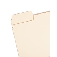 Smead SuperTab Heavy Duty File Folder, Oversized 1/3-Cut Tab, Letter Size, Manila, 50/Box (10401)