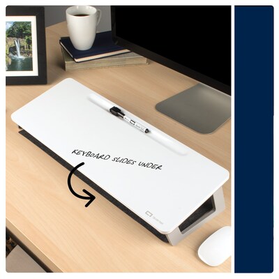 Quartet Magnetic Steel Dry-Erase Desktop Computer Pad, 21" x 7.75", White (Q090F1-R)
