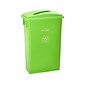 Alpine Industries Plastic Commercial Indoor Recycling Bin with Slotted Lid and Dolly, 23-Gallon, Lime Green (ALP477-LGRN4-PKD)