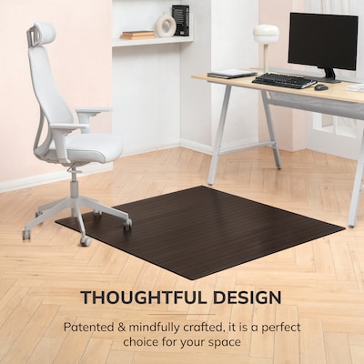 Anji Mountain Standard Bamboo Carpet & Hard Floor Chair Mat, 48" x 52", Java (AMB24081)