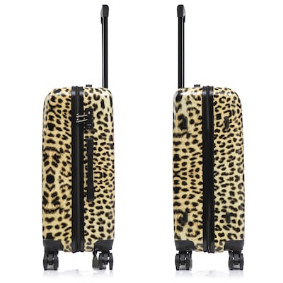 InUSA Prints 24" Hardside Suitcase, 4-Wheeled Spinner, TSA Checkpoint Friendly, Cheetah Animal Print (IUAPC00M-CHE)