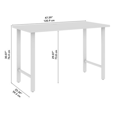 Bush Business Furniture Hustle 48"W Computer Desk with Metal Legs, Platinum Gray (HUD148PG)