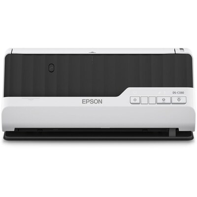 Epson DS-C330 Compact  USB Duplex Document Scanner, Black, White (B11B272201)