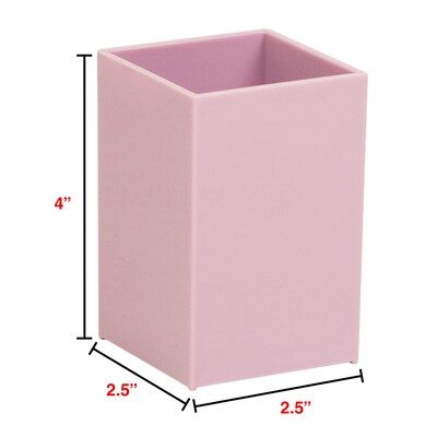 Staples Plastic Pen Cup, Dusty Pink (ST63861)