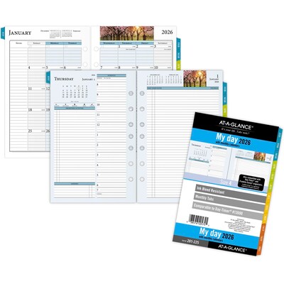 2026 AT-A-GLANCE Zenscapes 5.5 x 8.5 Daily & Monthly Refill Pages, Multicolor (281-225-26)