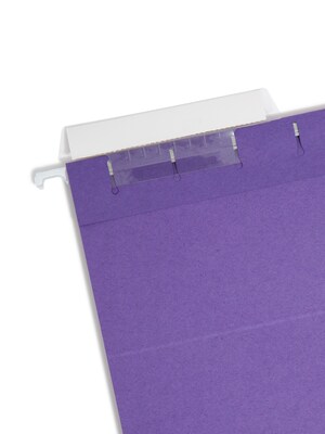 Smead Recycled Hanging File Folder, 3-Tab Tab, Letter Size, Purple, 25/Box (64023)