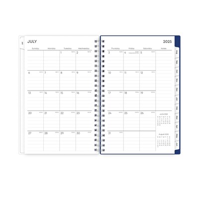 2025-2026 Blue Sky Colorblock 5" x 8" Weekly & Monthly Planner, Plastic Cover, Blue (156067-A26)