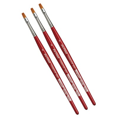 da Vinci COSMOTOP-SPIN Watercolor Synthetic Silkpainting Flat Brush, Size 4, 3 /Pack (DVXVA58804-3)