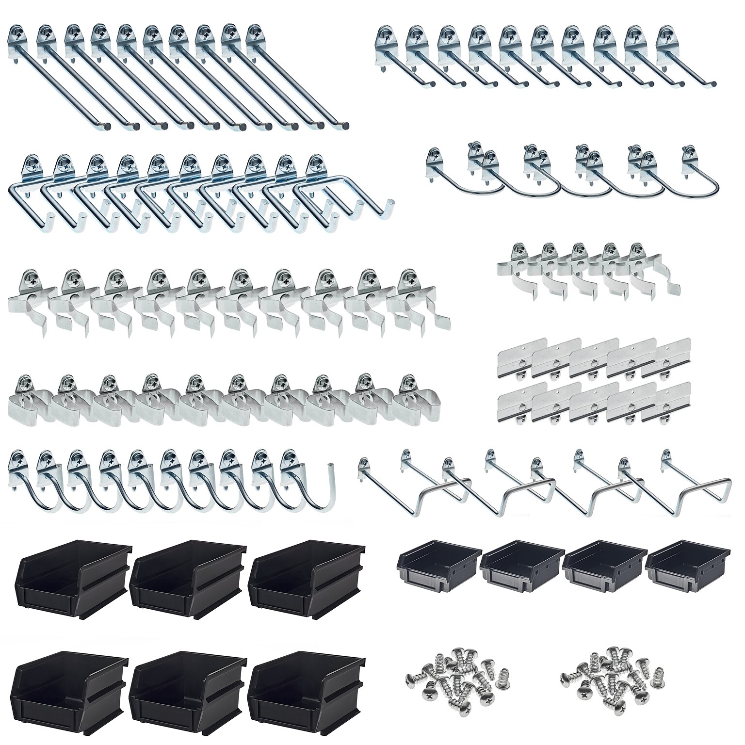 Triton Products DuraHook Kit, 85 Assorted Pegboard Hooks and 10 Bins (76995)