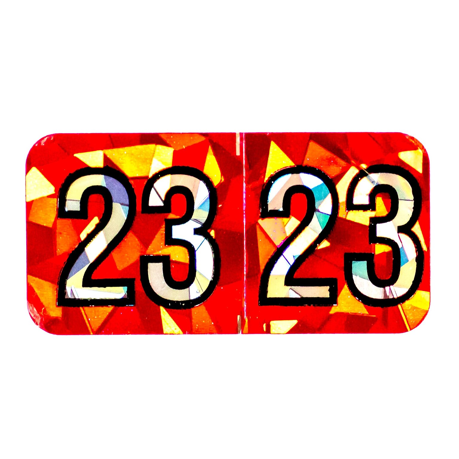 Medical Arts Press Holographic End-Tab 2023 Year Label,1-1/2 x 3/4, Red, 500/Roll (0723HRD)