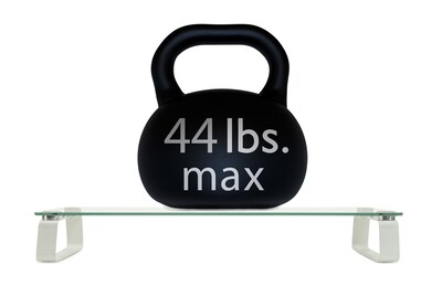 Mount-It! Monitor Stand, Clear/Silver (MI-7262-DS)