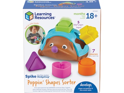 Learning Resources Spike the Fine Motor Hedgehog Poppin Shapes Sorter Set (LER9118)