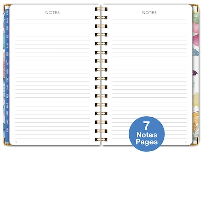 2026-2027 Excello Brands 5" x 8" Academic Weekly & Monthly Planner, Paperboard Cover, Watercolor Butterflies (NAY27-58LP-33)