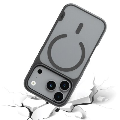 TUFF8 GlideGuard MagSafe Phone Case for iPhone 18 Pro, Shock Absorbing, Smoke Black (T8GG-IP1803BK)