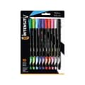 BIC Intensity Fineliner Felt Pens, Fine Point, Assorted Inks, 10/Pack (FPINFAP10-AST)