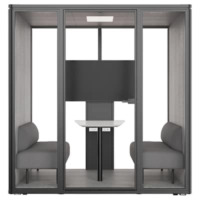 Uncaged Ergonomics Modular Acoustic Office Pod with Ventilation, Lighting and Power, Medium, White (POD-M-White)