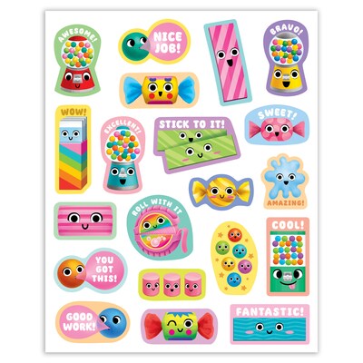 Teacher Created Resources Bubble Gum Smelly Stickers, Multicolored, 120/Pack, 6/Packs/Bundle (TCR9446-6)