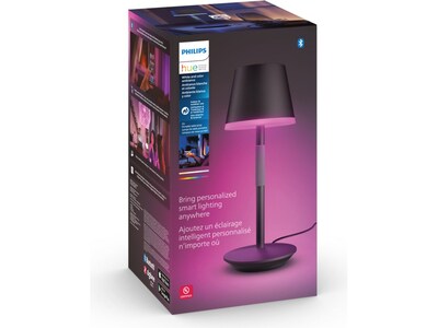 Philips Hue Go LED Portable Smart Table Lamp, Black/Dark Gray  (576454)