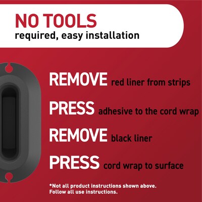 Command Cable Wrap, Black (17307BLK-ES)