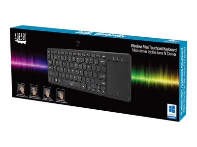 Adesso SlimTouch Wireless Keyboard, Black (WKB-4050UB)