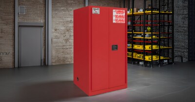 FireKing Flammable Liquids Steel Storage Cabinet, 60 gal, Manual Close, Red (SC60-MC-R)