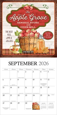 2026 BrownTrout Farmer's Market 12" x 12" Monthly Wall Calendar (9781773728704)