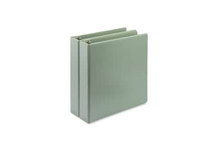 Samsill Earths Choice 1.5 3 D-Ring View Binder, Sage, 2/Pack (SAMU69542)