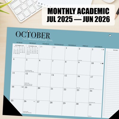 2026-2027 Willow Creek 17" x 12" Academic Monthly Desk Calendar, Urban Chic (64696)