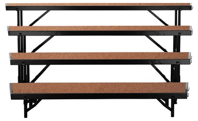 NPS 4-Level Tapered Standing Choral Riser, 72W x 60”-78”L x 32H, Hardboard Floor (RT4LHB)
