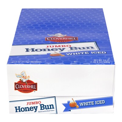 Hostess Cloverhill Jumbo Iced Honeybun, 4 oz, 36/Pack (220-02472)