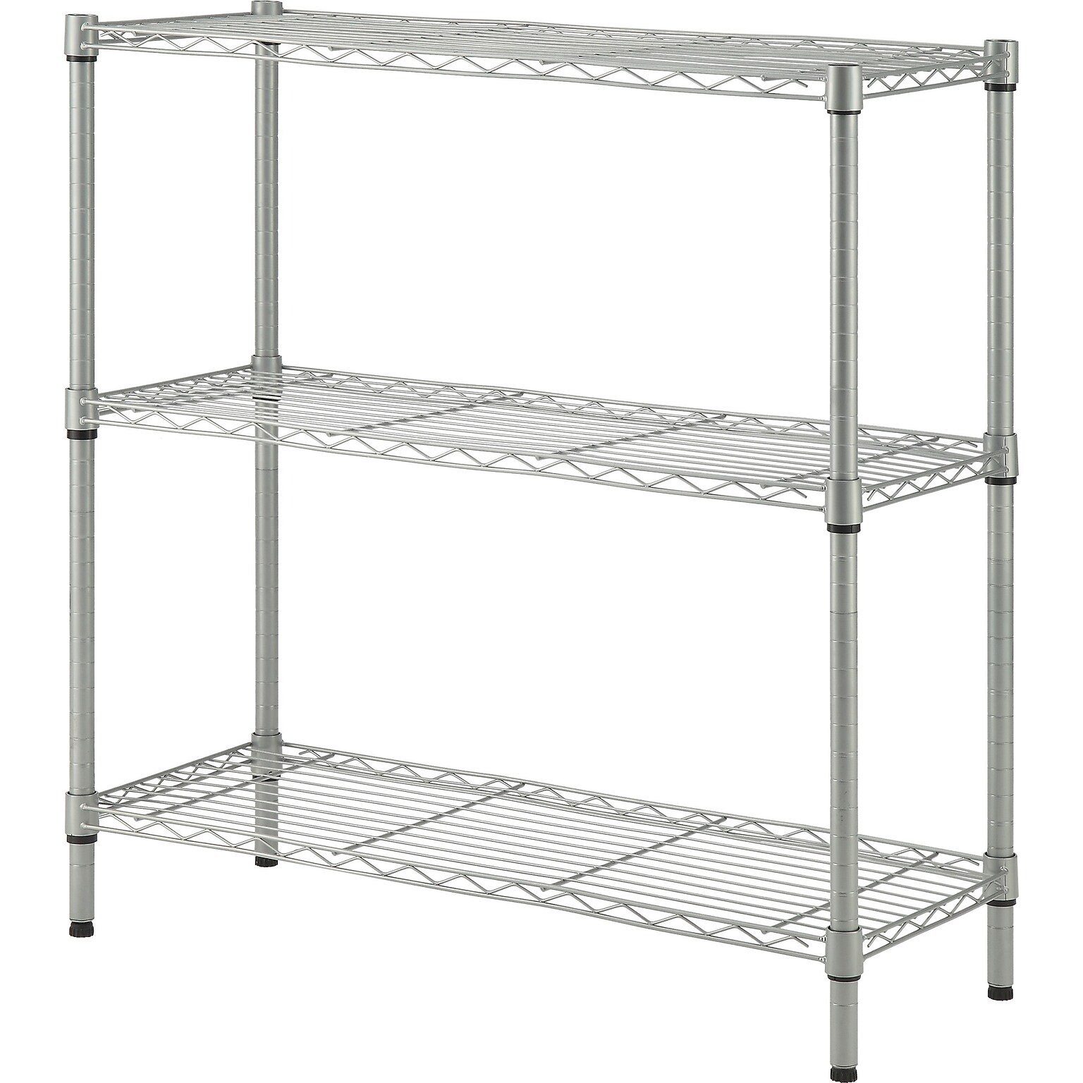 Lorell Light-Duty Wire Shelving, 36W x 14D x 36H, Silver (LLR70066)